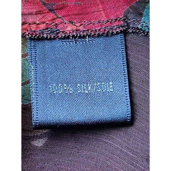 F. Lafayette 148 New York Silk Tunic 4 Embroidered Blouse Long Sleeve V Neck - Picture 7 of 7